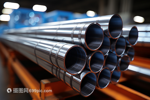 倉庫中的鋼管 存儲管理與應(yīng)用